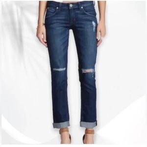 Mango Distressed Mid-Rise Cropped Jeans Size 2